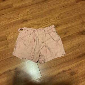 Time and Tru Light Pink Paper-bag Pull On Elastic Shorts Women’s Size Small 4-6
